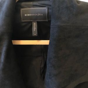 BCBG Suede Biker Coat